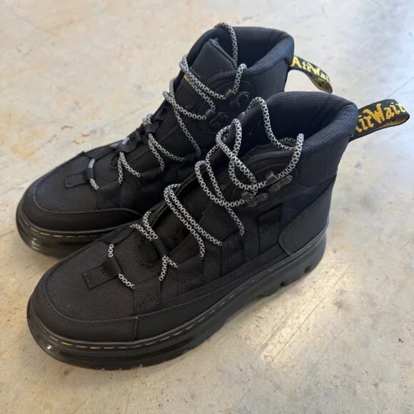 Dr. Martens Boury Leather Casual Boots, Black, Size 7 Men’s - Picture 1 of 8